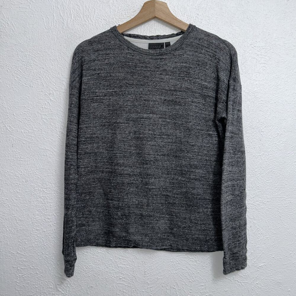 Naked & Famous Weekend Crew Gray Sweatshirt Long Sleeve Women's XS